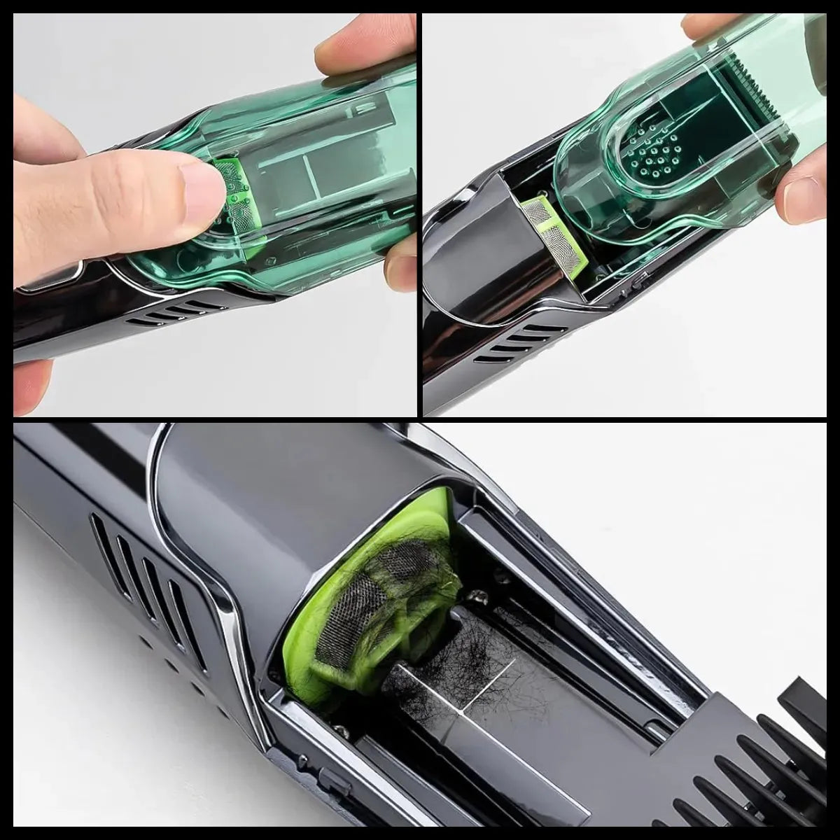 Maquina Cortar Pelo Barba Afeitadora Con Deposito Carga Usb