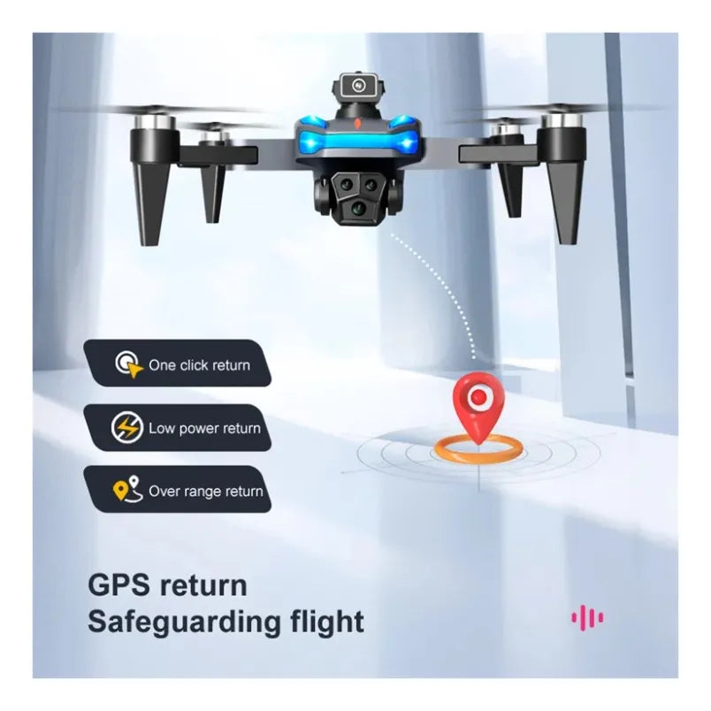 Drone K911 Se 4k Gps Con Evitación De Obstáculos Y 2 Batería Negro