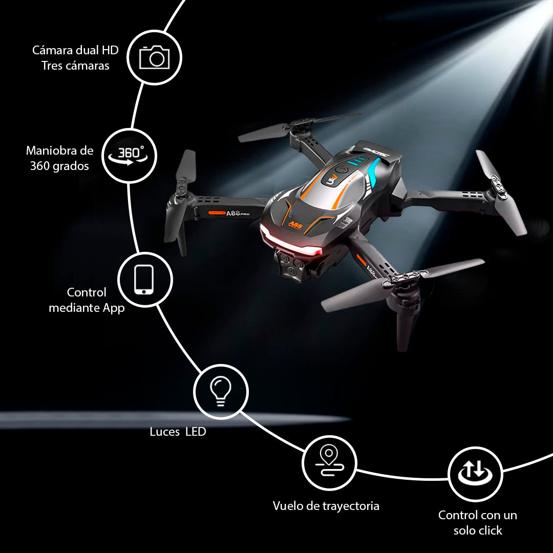 Flyon A88 PRO WiFi FPV – Doble cámara, vuelo estable y control total