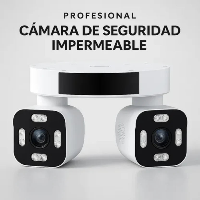 Cámara De Seguridad Wifi Impermeable Para Exteriores Dual Blanco