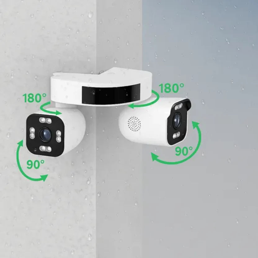 Cámara De Seguridad Wifi Impermeable Para Exteriores Dual Blanco
