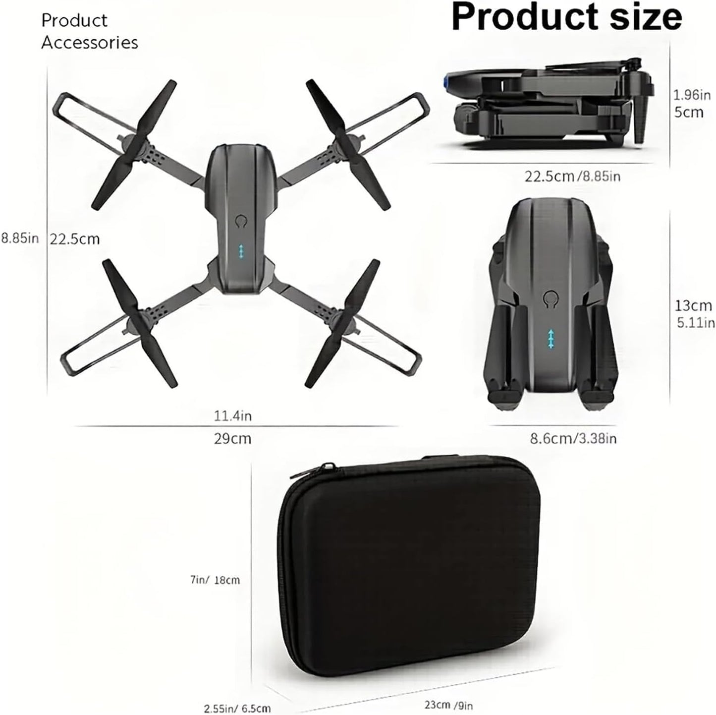 Flyon E99 PRO Dron + 1 Batería extra Regalo