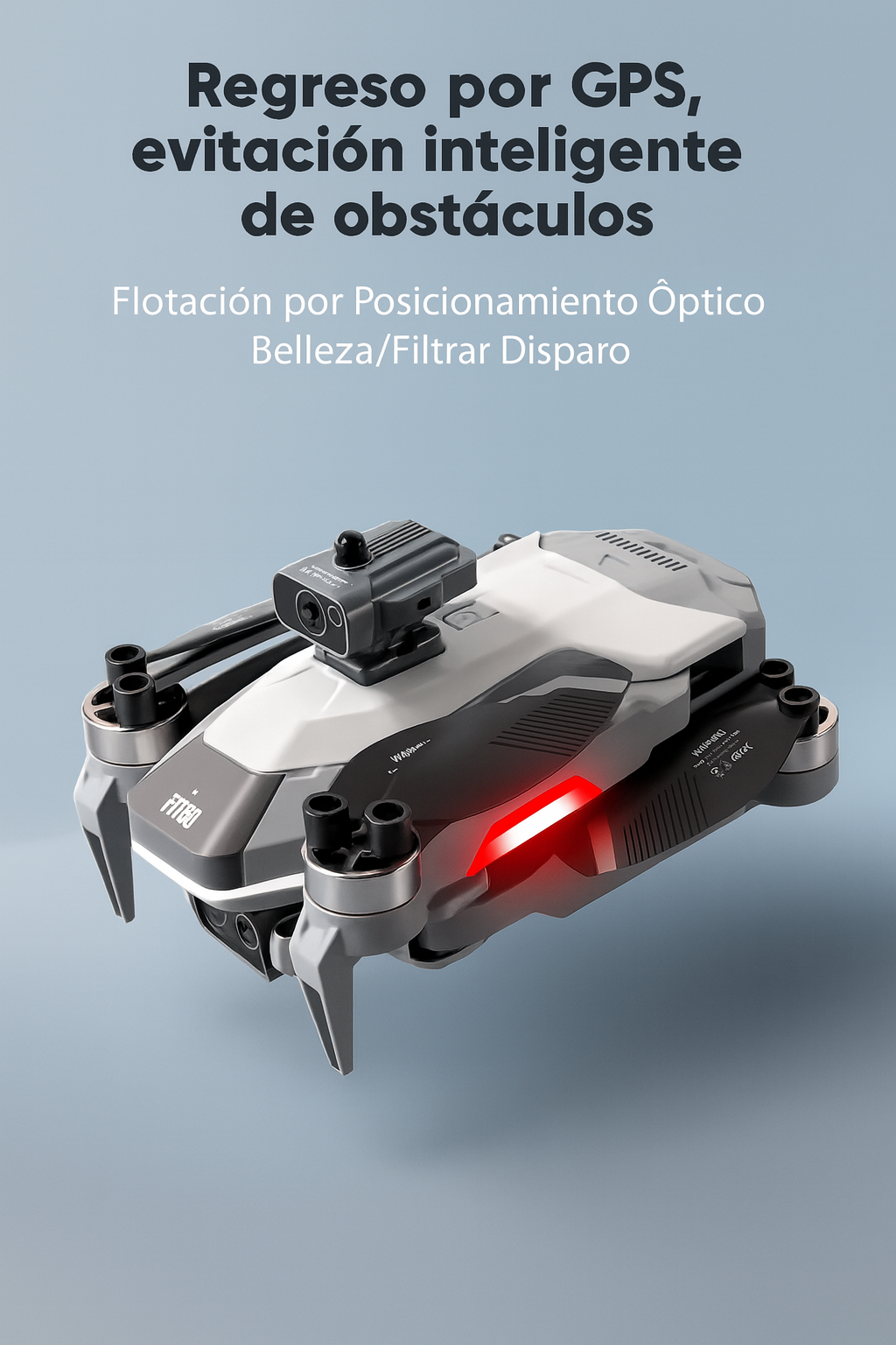 Drone Doble Camara Gps 2 Baterias Profesional Evita Obstacul Gris M2S