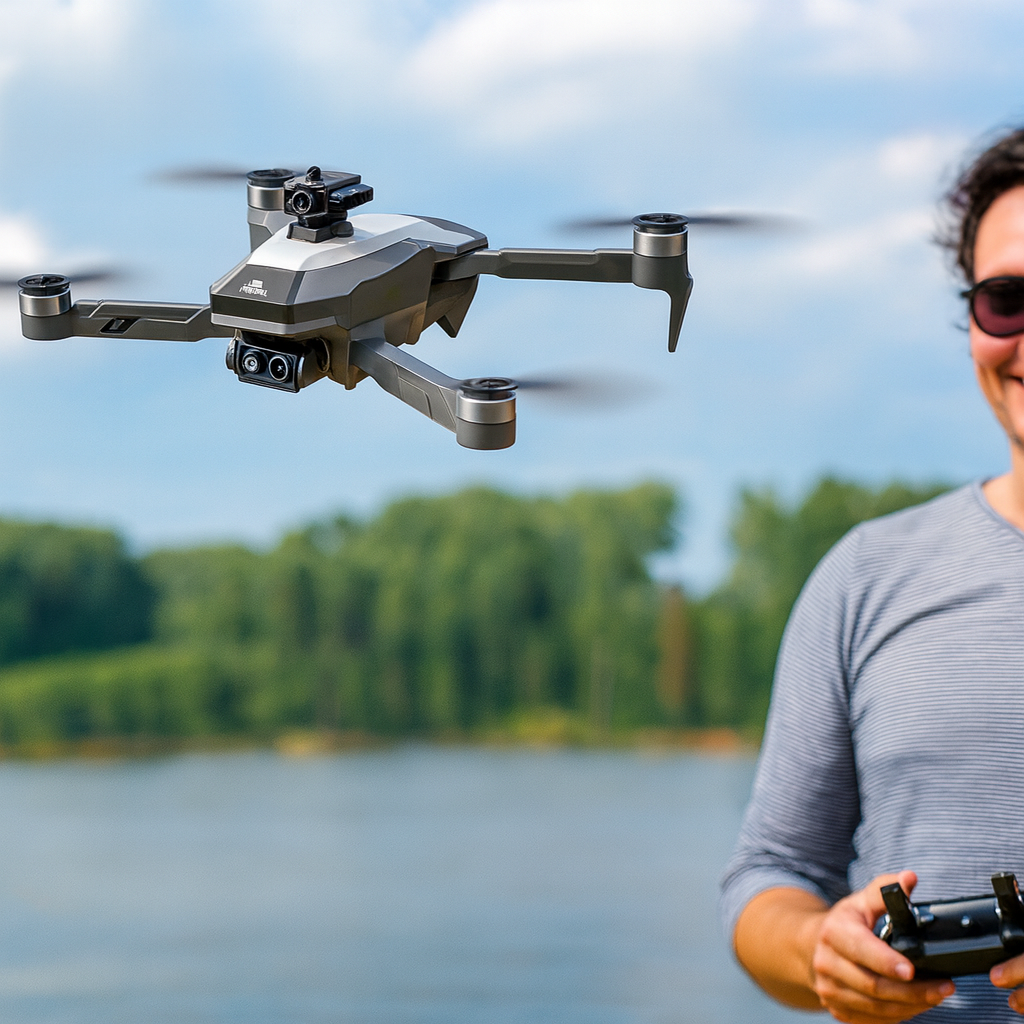 Drone Doble Camara Gps 2 Baterias Profesional Evita Obstacul Gris M2S