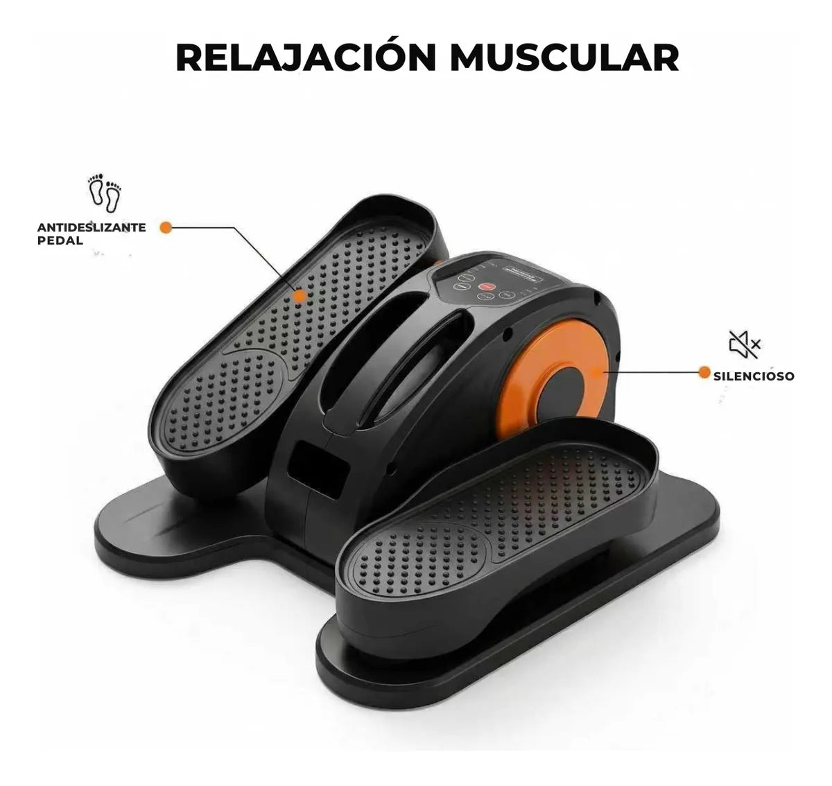 Ejercitador De Piernas Rehabilitación Pedalera Mini Elíptica Negro