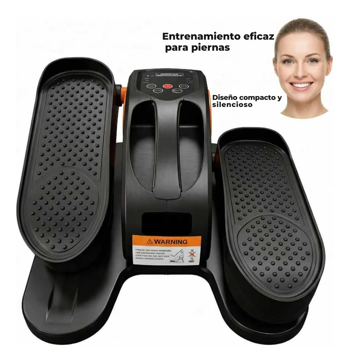 Ejercitador De Piernas Rehabilitación Pedalera Mini Elíptica Negro