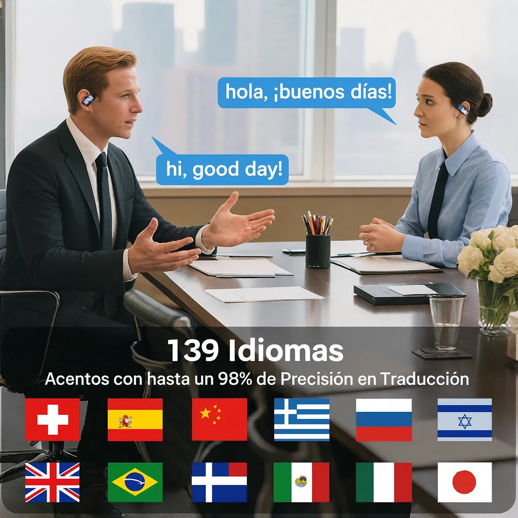 Auriculares Inalámbricos Traductor En Tiempo Real Bluetooth
