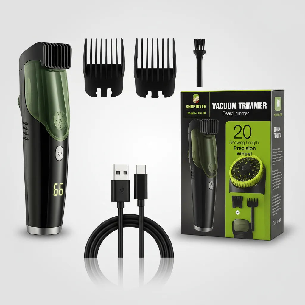 Maquina Cortar Pelo Barba Afeitadora Con Deposito Carga Usb