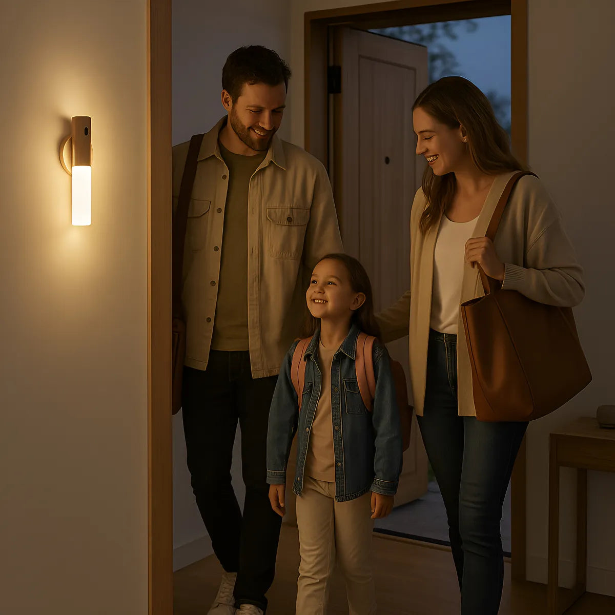 Lámpara Luz Led Magnética Recargable Con Sensor Movimiento