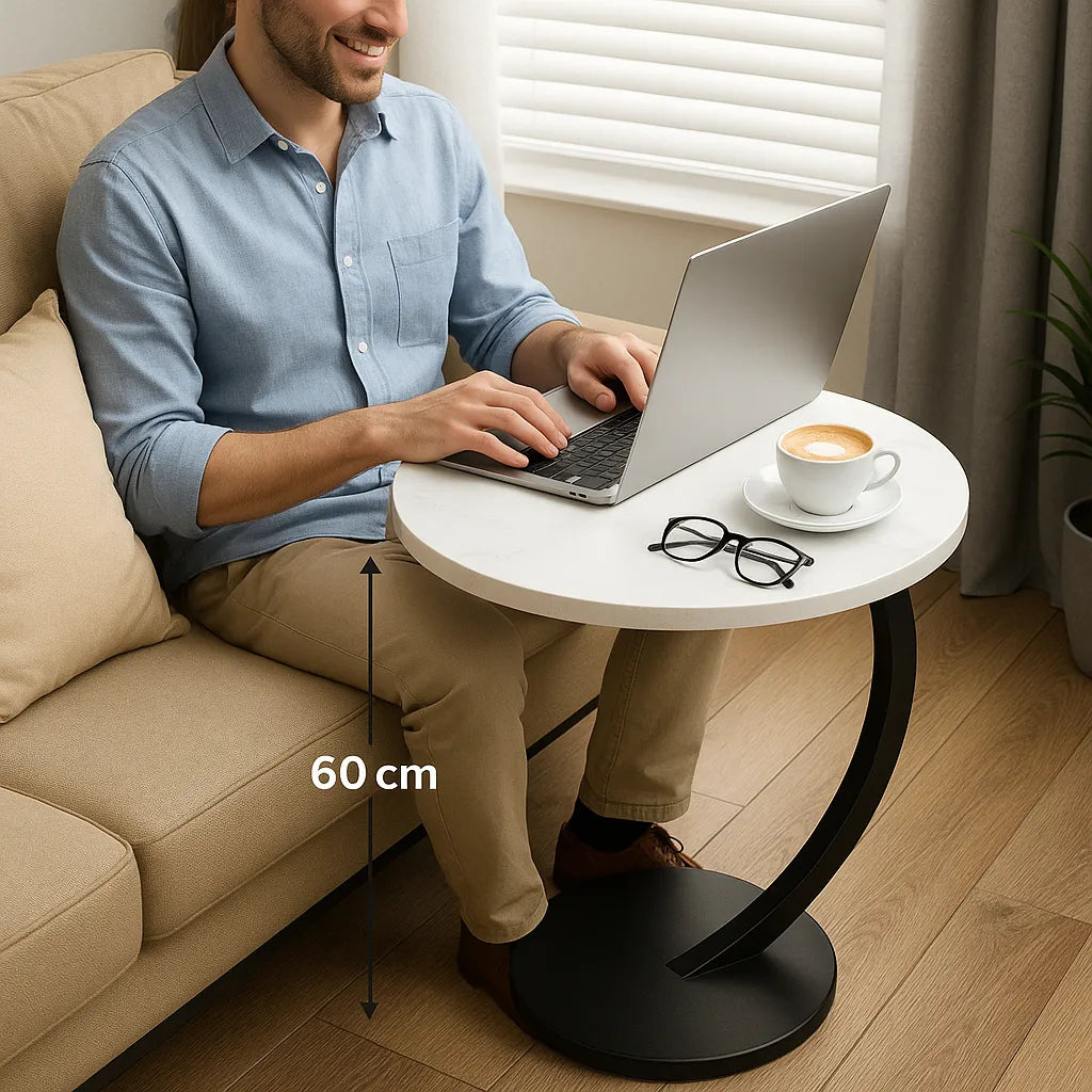 Mesa Ratona Living Moderna Centro Auxiliar Redonda Comoda