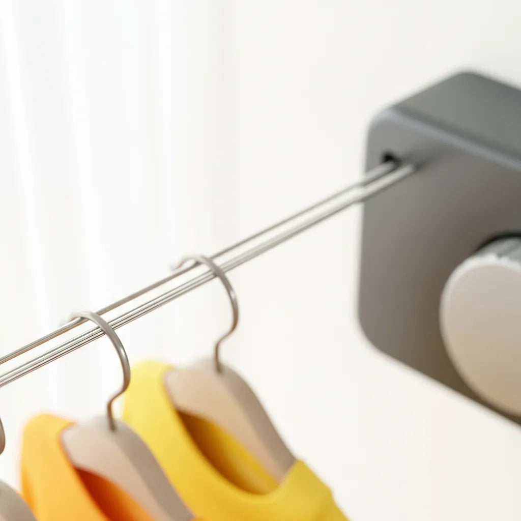 Tendedero Ropa Extensible Retráctil Pared De Acero Inoxidable