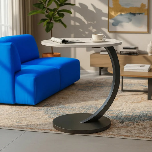 Mesa Ratona Living Moderna Centro Auxiliar Redonda Comoda