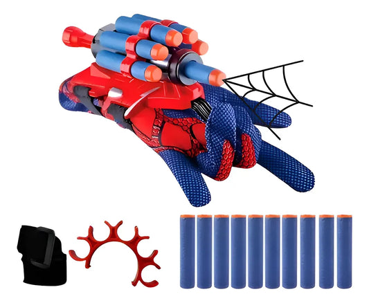 Lanzador De Dardos Con Guante Infantil Superhéroe Azul Azul Y Rojo