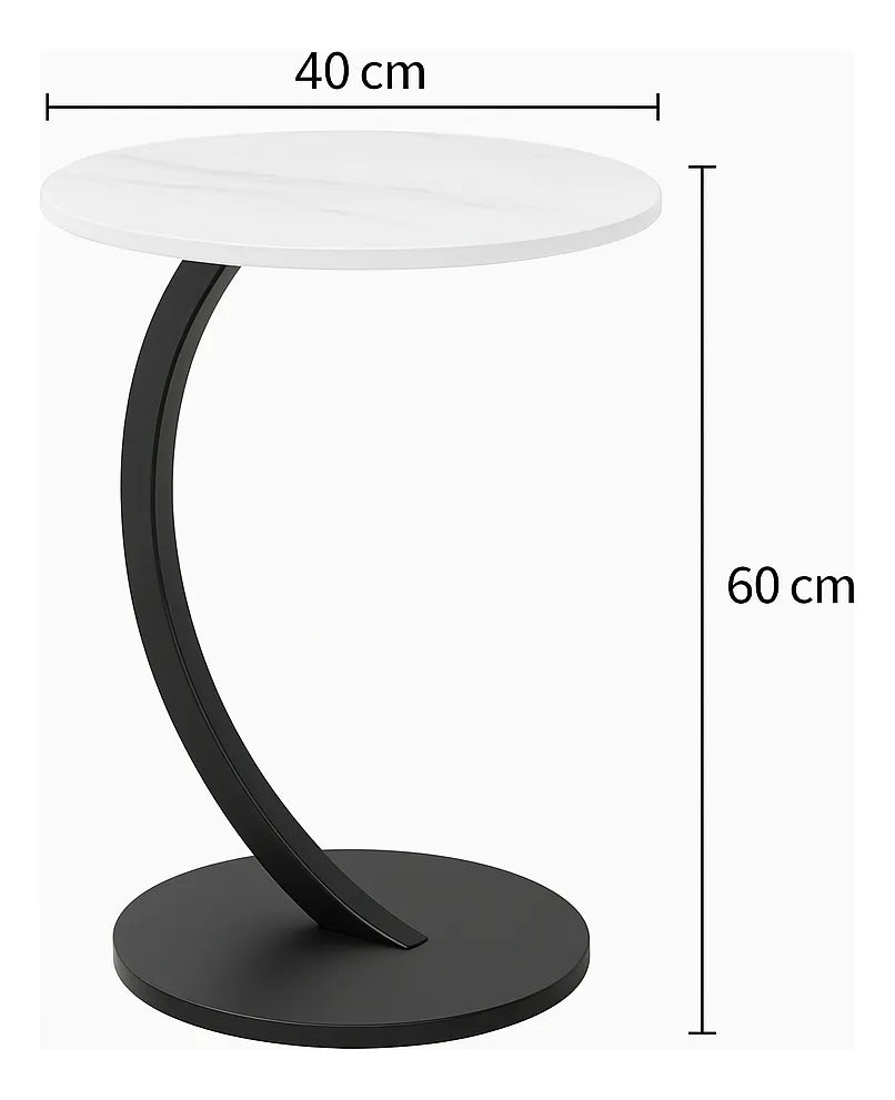 Mesa Ratona Living Moderna Centro Auxiliar Redonda Comoda