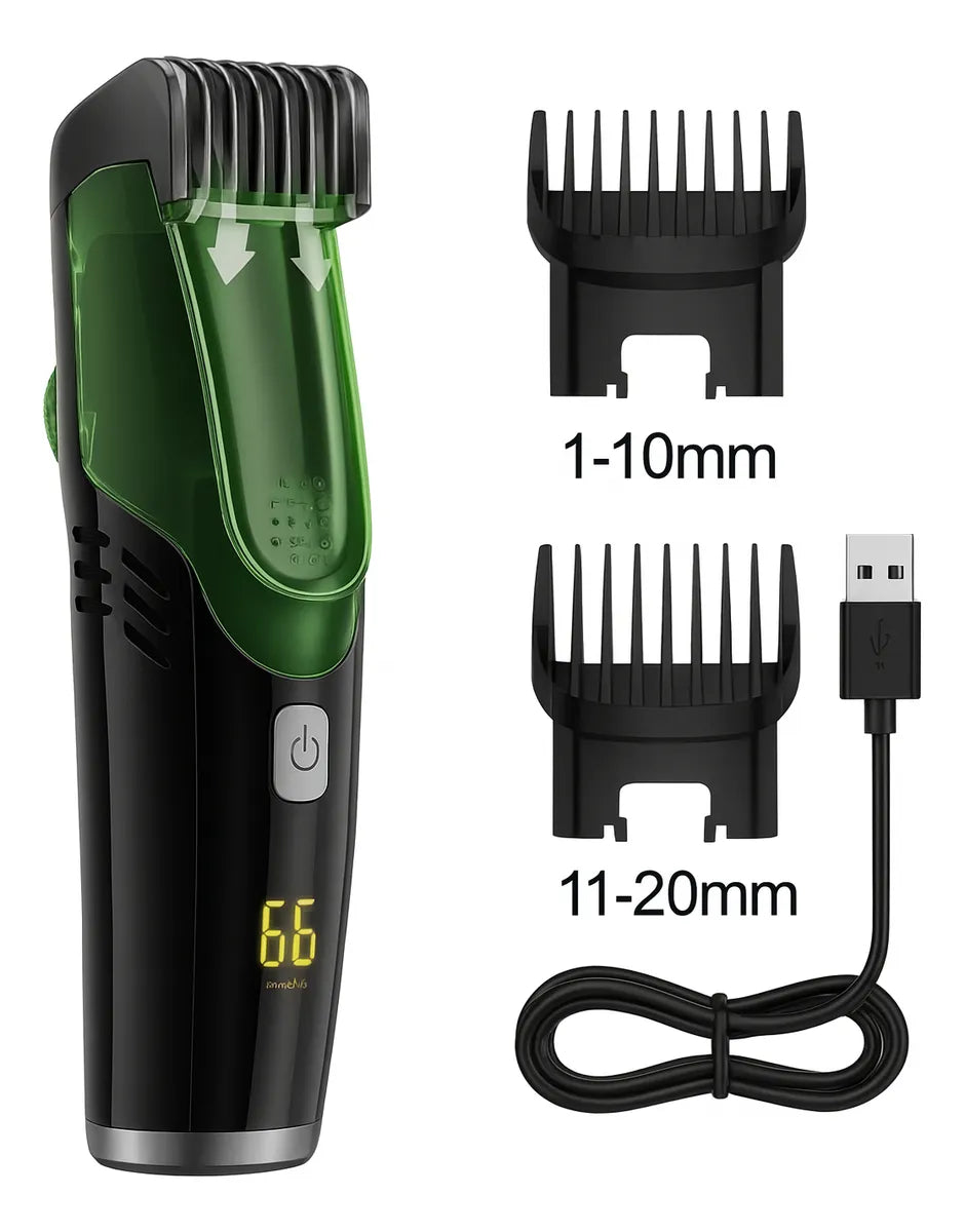 Maquina Cortar Pelo Barba Afeitadora Con Deposito Carga Usb