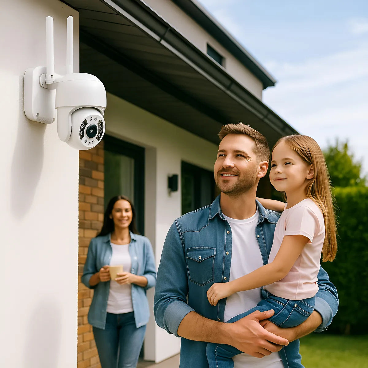 Cámara Seguridad Exterior Wifi Ip Domo Robótica 2mp