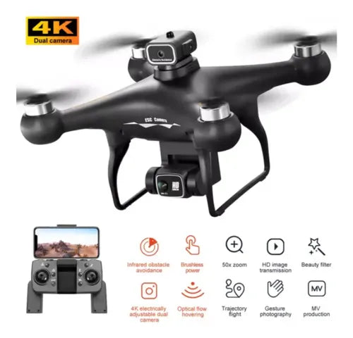 Dron S116 Cámara 4k Cuadricóptero Evita Obstculos Luz Led