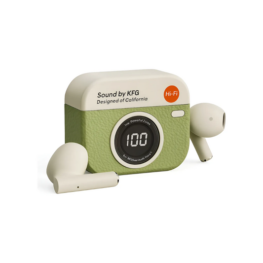 Auriculares Inalámbricos Bluetooth 5.4 Retro Tws Alta Calida Verde