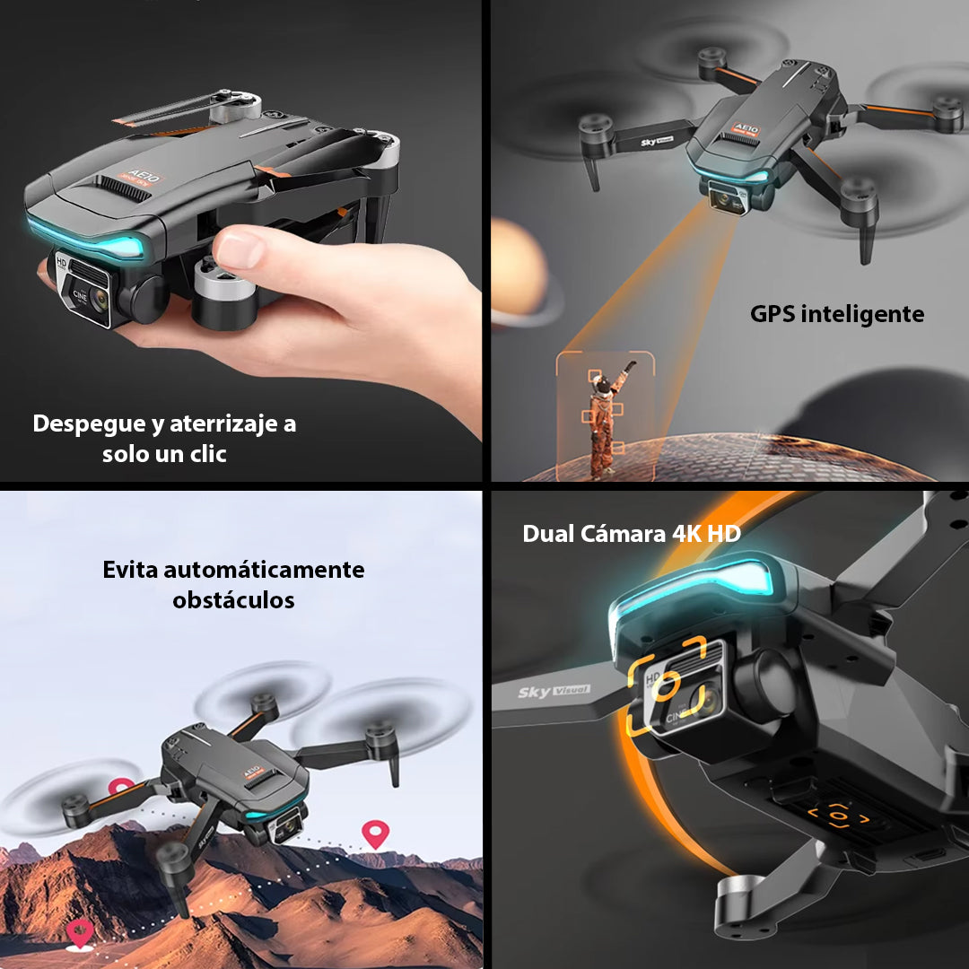 Drone Flyon AE10 PRO GPS 2 Baterias